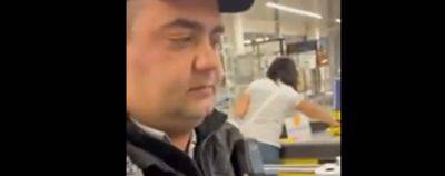Посмотрите на это лицо: охранник Metro нахамил женщине из-за украинского языка и рассказал про кастрюлю на голове