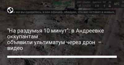 "На раздумья 10 минут": в Андреевке оккупантам объявили ультиматум через дрон – видео