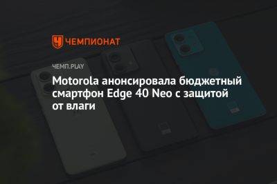 Motorola анонсировала бюджетный смартфон Edge 40 Neo с защитой от влаги