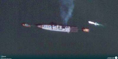 Россияне отбуксировали фрегат Адмирал Макаров в гавань Севастополя — спутниковое фото
