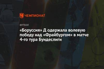 «Боруссия» Д одержала волевую победу над «Фрайбургом» в матче 4-го тура Бундеслиги