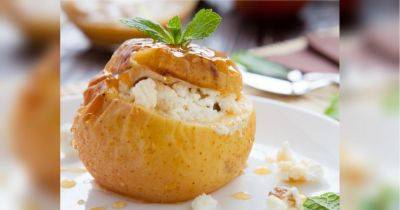Печеные яблоки с сыром и изюмом: очень вкусный и полезный десерт