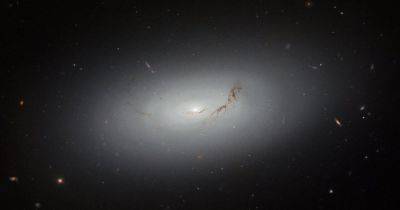 Необычная галактика. Телескоп Хаббл сделал снимок светящегося диска в глубоком космосе (фото)