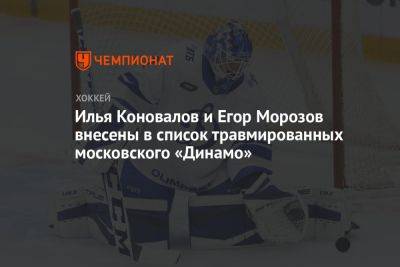 Илья Коновалов и Егор Морозов внесены в список травмированных московского «Динамо»