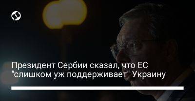 Президент Сербии сказал, что ЕС "слишком уж поддерживает" Украину