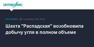 Андрей Виль - Шахта "Распадская" возобновила добычу угля в полном объеме - smartmoney.one - Москва