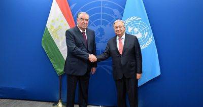 Эмомали Рахмон встретился с Генеральным секретарем ООН Антонио Гутерришем