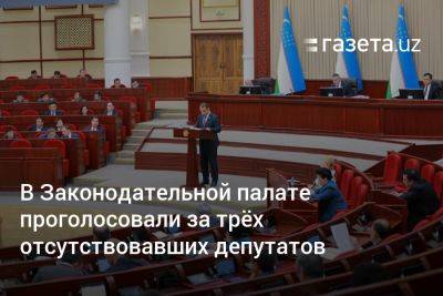 В Законодательной палате проголосовали от имени трёх отсутствовавших депутатов