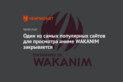Один из самых популярных сайтов для просмотра аниме WAKANIM закрывается