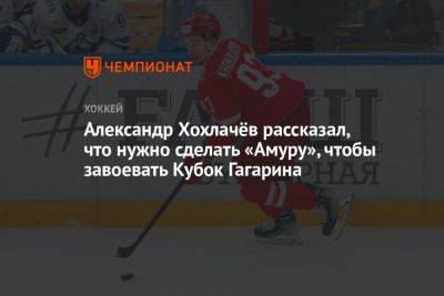 Александр Хохлачёв рассказал, что нужно сделать «Амуру», чтобы завоевать Кубок Гагарина