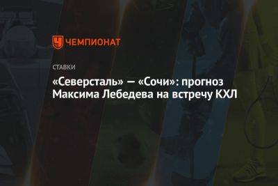«Северсталь» — «Сочи»: прогноз Максима Лебедева на встречу КХЛ