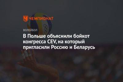 В Польше объяснили бойкот конгресса CEV, на который пригласили Россию и Беларусь