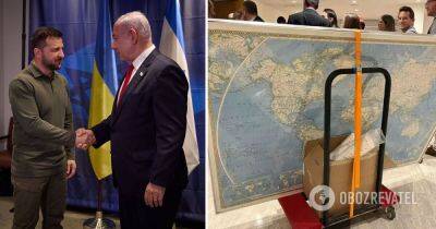 Переговоры Зеленский и Нетаньяху – Нетаньяху едва не встретил Зеленского с картой без Украины, но с СССР – фото