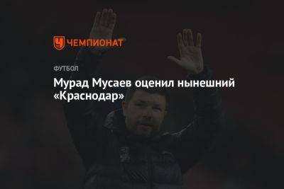 Мурад Мусаев - Мурад Мусаев оценил нынешний «Краснодар» - championat.com - Краснодар