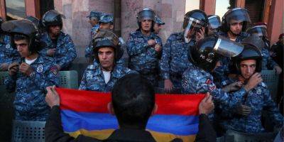 В Ереване второй день протестовали против «антитеррористической операции» Азербайджана в Нагорном Карабахе