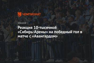 Реакция 10-тысячной «Сибирь-Арены» на победный гол в матче с «Авангардом»