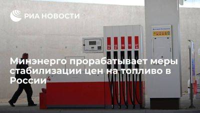Минэнерго прорабатывает системные меры стабилизации цен на топливо в России