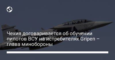 Яна Чернохова - Чехия договаривается об обучении пилотов ВСУ на истребителях Gripen – глава минобороны - liga.net - Украина - Швеция - Чехия
