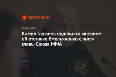 Камил Гаджиев поделился мнением об отставке Емельяненко с поста главы Союза ММА