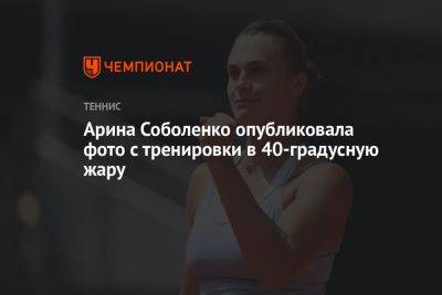 Арина Соболенко опубликовала фото с тренировки в 40-градусную жару
