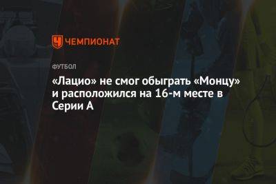 «Лацио» не смог обыграть «Монцу» и расположился на 16-м месте в Серии А