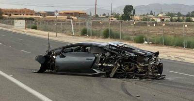 Дорогой суперкар Lamborghini разбили в нелегальной уличной гонке (видео)