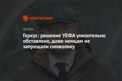 Илья Геркус - Геркус: решение УЕФА унизительно обставлено, даже немцам не запрещали символику - championat.com - Россия