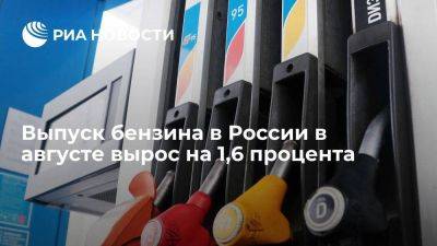 Росстат сообщил о росте выпуска бензина в августе на 1,6%