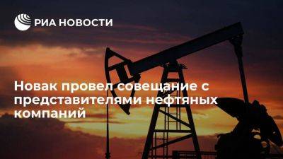 Новак провел совещание с представителями нефтяных компаний по рынку РФ