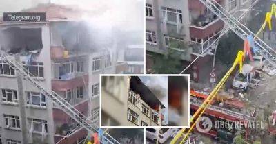 В Стамбуле произошел мощный взрыв в многоэтажке - есть погибшие - видео