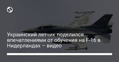 Украинский летчик поделился впечатлениями от обучения на F-16 в Нидерландах – видео