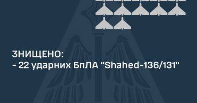 Ночная атака на Одесщину: уничтожены 22 из 25 "шахедов"