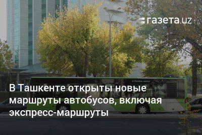 В Ташкенте открыты новые маршруты автобусов, включая экспресс-маршруты