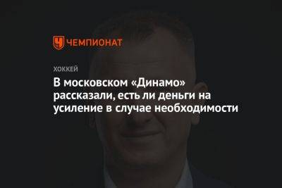 В московском «Динамо» рассказали, есть ли деньги на усиление в случае необходимости