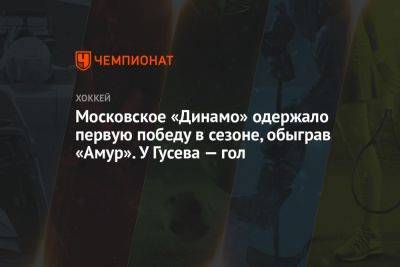Московское «Динамо» одержало первую победу в сезоне, обыграв «Амур». У Гусева — гол