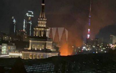 В центре Москвы случился масштабный пожар