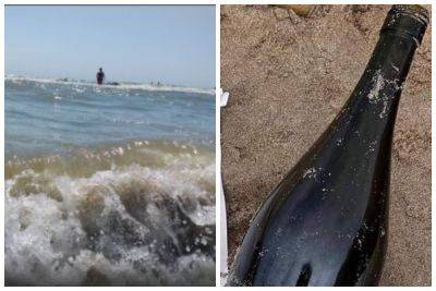 На пляж Одессы прибило бутылку с запиской из Крыма, появилось фото: "Надеемся это письмо попадет в руки украинцев"