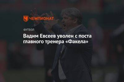 Вадим Евсеев уволен с поста главного тренера «Факела»