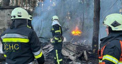 В Киевской области — пожар на предприятии после ночной воздушной атаки (ФОТО)