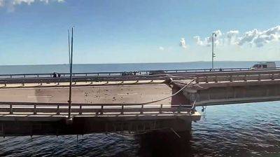 Оккупанты восстановили на Крымском мосту пролет, который упал после атаки дронов