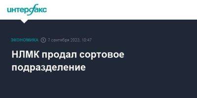 НЛМК продал сортовое подразделение - smartmoney.one - Москва