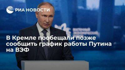 Песков: нюансы графика работы Путина на ВЭФ пока прорабатываются