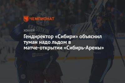 Гендиректор «Сибири» объяснил туман надо льдом в матче-открытии «Сибирь-Арены»