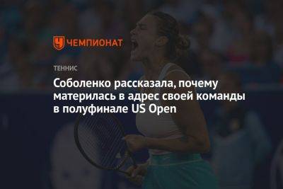 Соболенко рассказала, почему материлась в адрес своей команды в полуфинале US Open