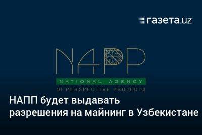 НАПП будет выдавать разрешения на майнинг в Узбекистане