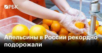 Апельсины в России рекордно подорожали