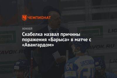 Скабелка назвал причины поражения «Барыса» в матче с «Авангардом»