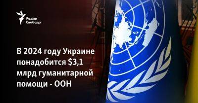 В 2024 году Украине понадобится $3,1 млрд гуманитарной помощи от ООН