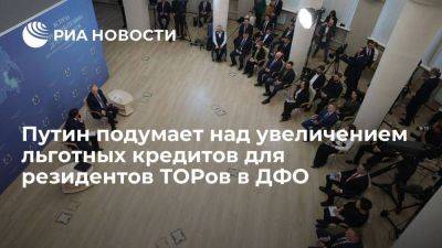Путин подумает над увеличением льготных кредитов для резидентов ТОРов в ДФО