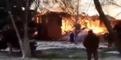 В Чечне дотла сгорел штаб 70-го гвардейского мотострелкового полка РФ, уничтожены все документы — видео